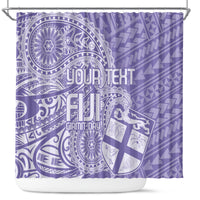 Custom Indo Fijians Shower Curtain Fiji ke Hindustani Polyneisan Paisley Purple Style LT9 Purple - Polynesian Pride