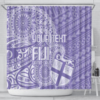 Custom Indo Fijians Shower Curtain Fiji ke Hindustani Polyneisan Paisley Purple Style LT9 - Polynesian Pride