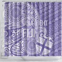 Custom Indo Fijians Shower Curtain Fiji ke Hindustani Polyneisan Paisley Purple Style LT9 - Polynesian Pride
