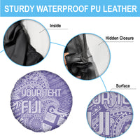 Custom Indo Fijians Spare Tire Cover Fiji ke Hindustani Polyneisan Paisley Purple Style LT9 - Polynesian Pride