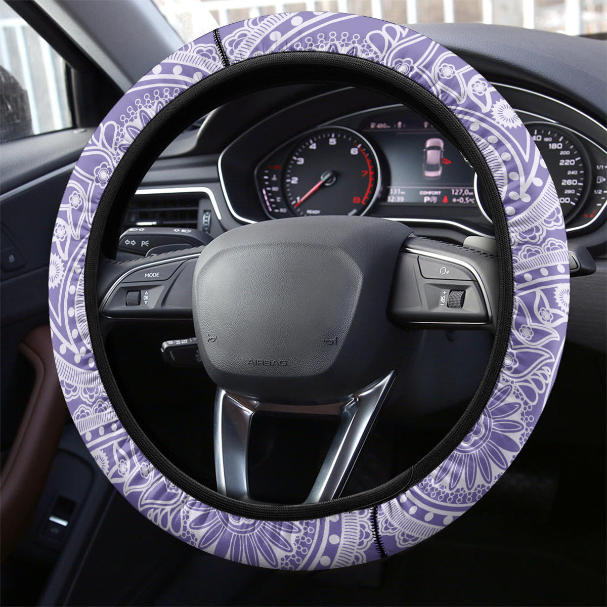 Indo Fijians Steering Wheel Cover Fiji ke Hindustani Polyneisan Paisley Purple Style LT9 - Polynesian Pride