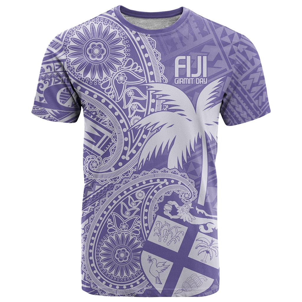 Custom Indo Fijians T Shirt Fiji ke Hindustani Polyneisan Paisley Purple Style LT9 Purple - Polynesian Pride