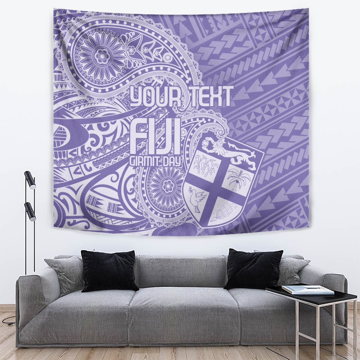 Custom Indo Fijians Tapestry Fiji ke Hindustani Polyneisan Paisley Purple Style LT9 Purple - Polynesian Pride