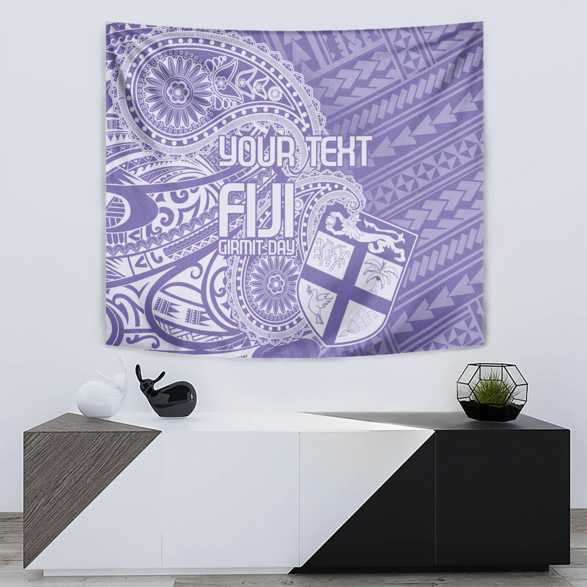 Custom Indo Fijians Tapestry Fiji ke Hindustani Polyneisan Paisley Purple Style LT9 - Polynesian Pride