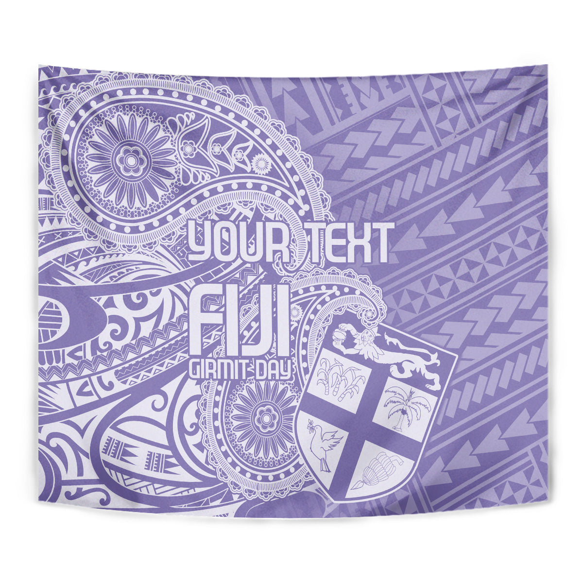 Custom Indo Fijians Tapestry Fiji ke Hindustani Polyneisan Paisley Purple Style LT9 - Polynesian Pride