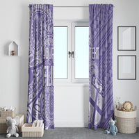 Custom Indo Fijians Window Curtain Fiji ke Hindustani Polyneisan Paisley Purple Style LT9 - Polynesian Pride