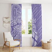 Custom Indo Fijians Window Curtain Fiji ke Hindustani Polyneisan Paisley Purple Style LT9 - Polynesian Pride