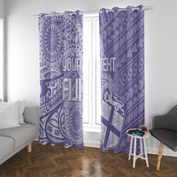 Custom Indo Fijians Window Curtain Fiji ke Hindustani Polyneisan Paisley Purple Style LT9 With Grommets Purple - Polynesian Pride