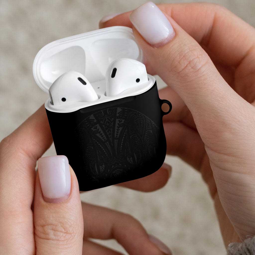 Queensland Maori Rugby Nga Hau e Wha AirPods Case Black Motif - Polynesian Pride