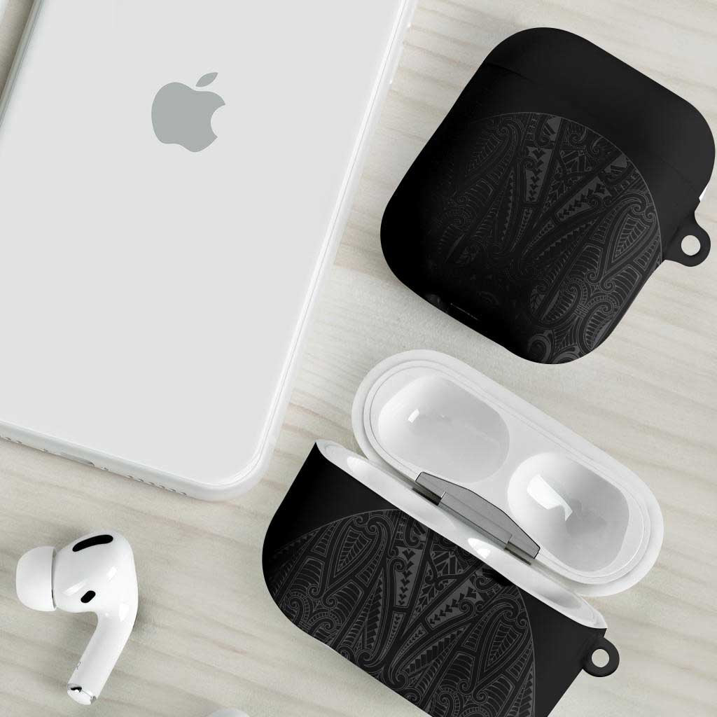 Queensland Maori Rugby Nga Hau e Wha AirPods Case Black Motif - Polynesian Pride