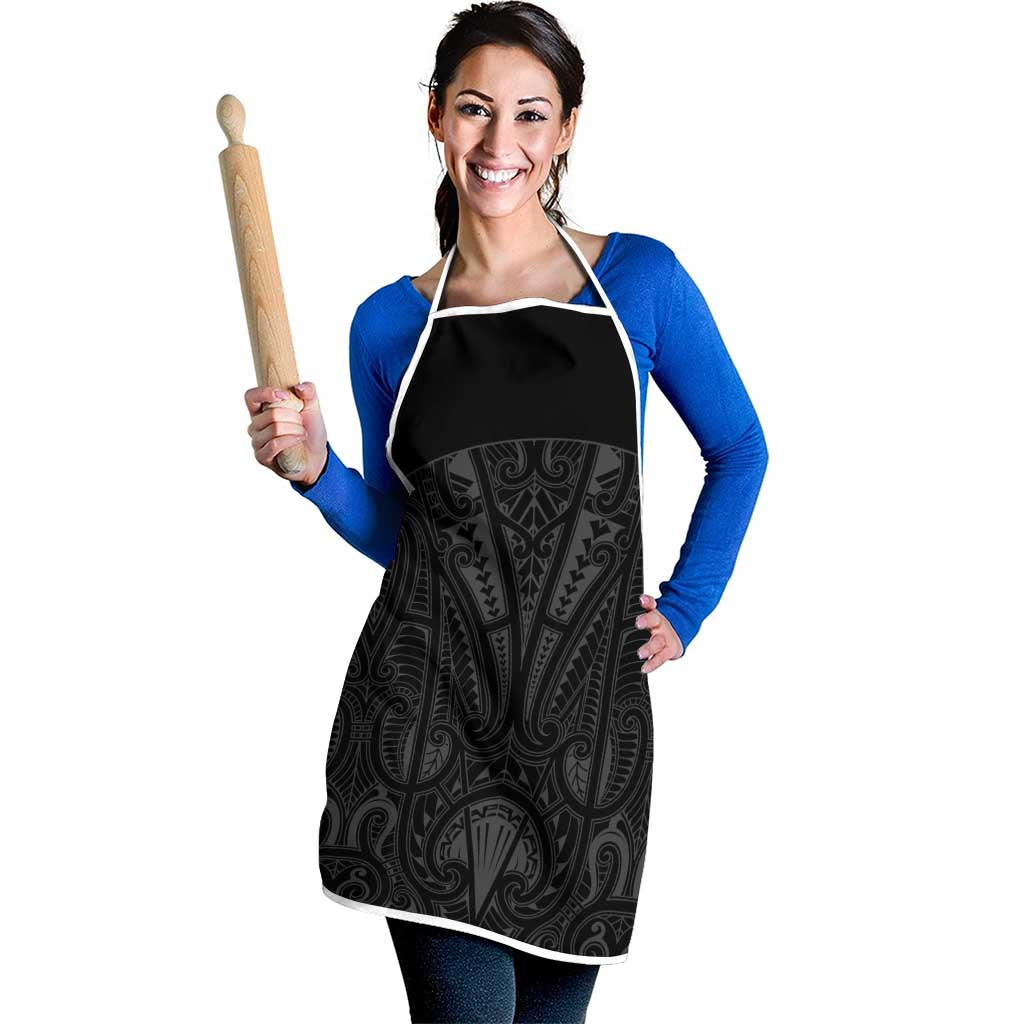 Queensland Maori Rugby Nga Hau e Wha Apron Black Motif - Polynesian Pride