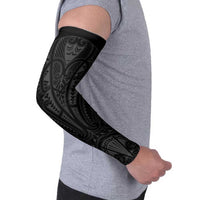Queensland Maori Rugby Nga Hau e Wha Arm Sleeves Black Motif - Polynesian Pride