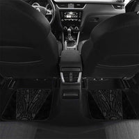 Queensland Maori Rugby Nga Hau e Wha Car Mats Black Motif LT9 Set 2pcs - Back Black - Polynesian Pride