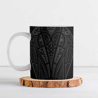 Queensland Maori Rugby Nga Hau e Wha Ceramic Mug Black Motif LT9 Black - Polynesian Pride