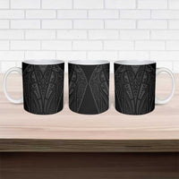 Queensland Maori Rugby Nga Hau e Wha Ceramic Mug Black Motif LT9 - Polynesian Pride