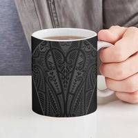 Queensland Maori Rugby Nga Hau e Wha Ceramic Mug Black Motif LT9 - Polynesian Pride