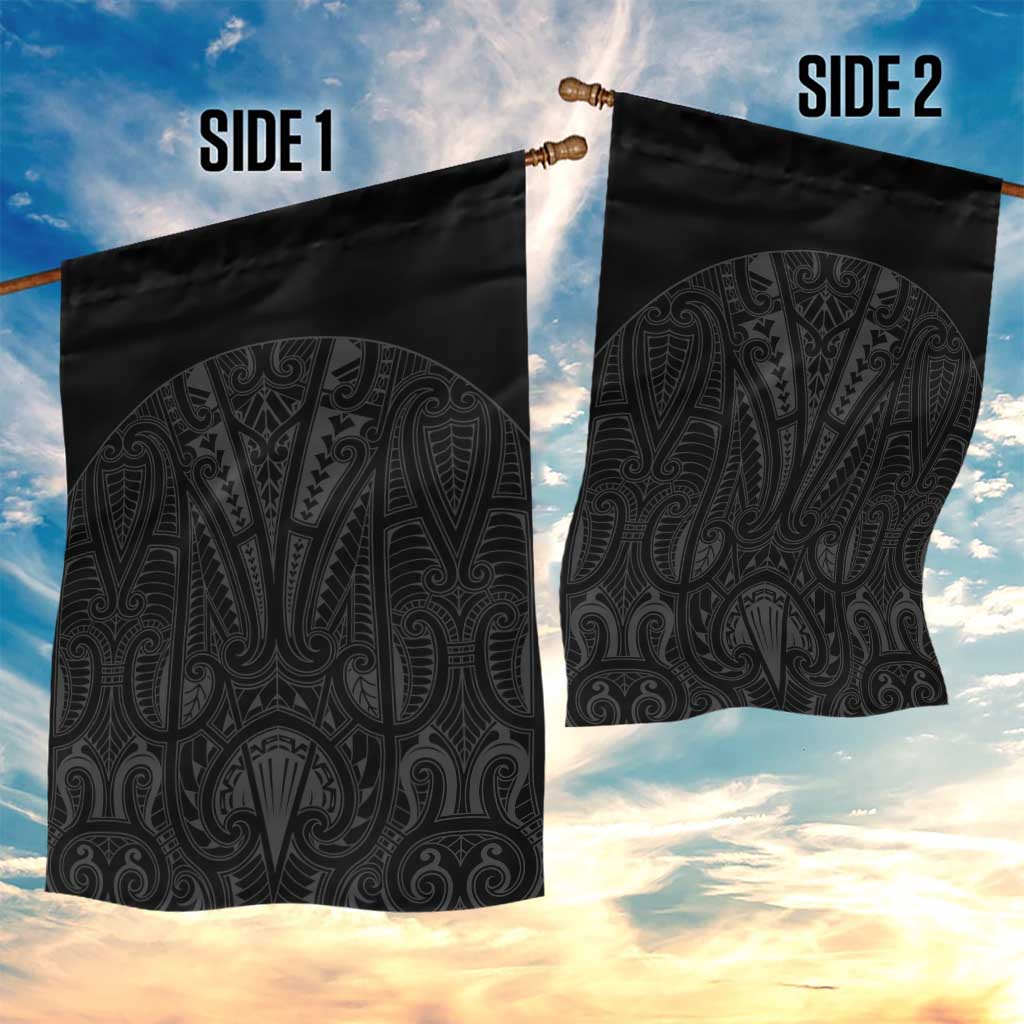 Queensland Maori Rugby Nga Hau e Wha Garden Flag Black Motif