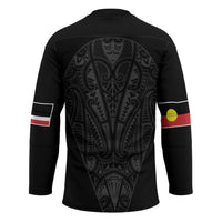 Queensland Maori Rugby Nga Hau e Wha Hockey Jersey Black Motif - Polynesian Pride
