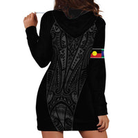 Queensland Maori Rugby Nga Hau e Wha Hoodie Dress Black Motif LT9 - Polynesian Pride