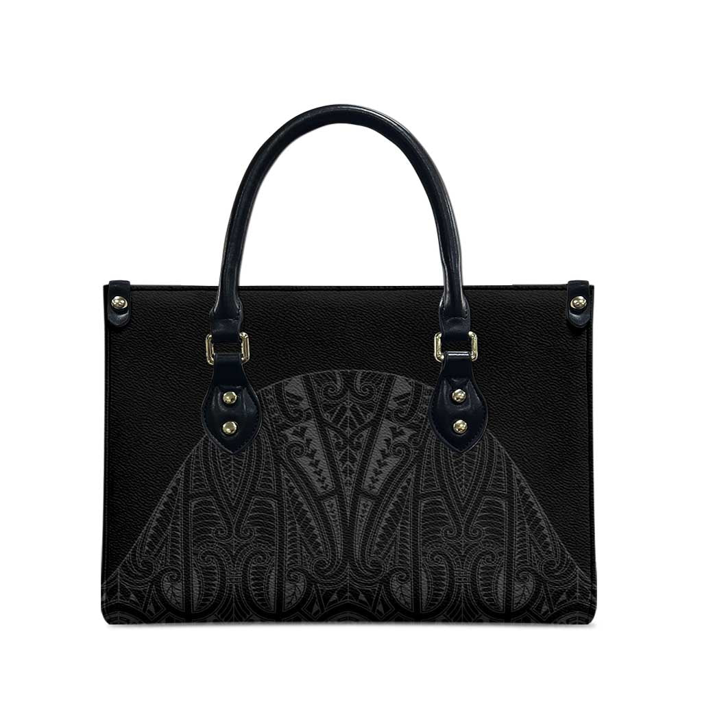 Queensland Maori Rugby Nga Hau e Wha Leather Bag Black Motif - Polynesian Pride