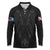 Queensland Maori Rugby Nga Hau e Wha Long Sleeve Polo Shirt Black Motif