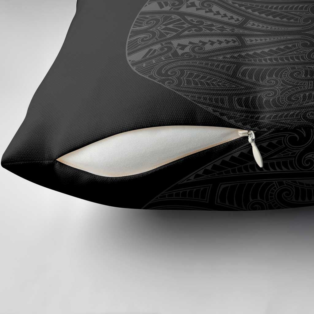Queensland Maori Rugby Nga Hau e Wha Pillow Cover Black Motif - Polynesian Pride