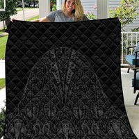Queensland Maori Rugby Nga Hau e Wha Quilt Black Motif