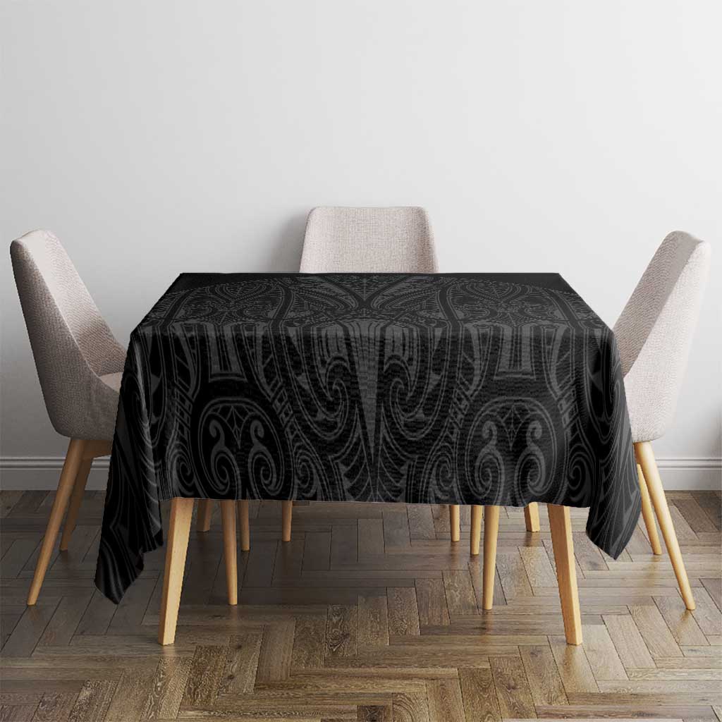 Queensland Maori Rugby Nga Hau e Wha Tablecloth Black Motif LT9 - Polynesian Pride