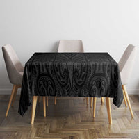 Queensland Maori Rugby Nga Hau e Wha Tablecloth Black Motif LT9 - Polynesian Pride