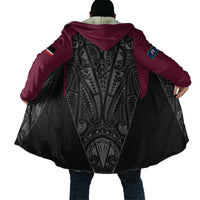 Queensland Maori Rugby Nga Hau e Wha Cloak Maroon Motif - Polynesian Pride