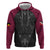 Queensland Maori Rugby Nga Hau e Wha Hoodie Maroon Motif