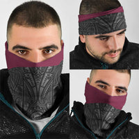 Queensland Maori Rugby Nga Hau e Wha Neck Gaiter Maroon Motif - Polynesian Pride