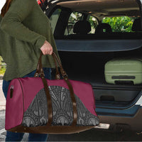Queensland Maori Rugby Nga Hau e Wha Travel Bag Maroon Motif - Polynesian Pride