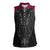 Queensland Maori Rugby Nga Hau e Wha Women Sleeveless Polo Shirt Maroon Motif