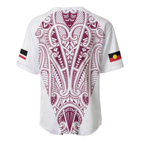 Queensland Maori Rugby Nga Hau e Wha Baseball Jersey White Motif LT9 - Polynesian Pride
