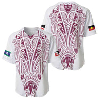 Queensland Maori Rugby Nga Hau e Wha Baseball Jersey White Motif LT9 - Polynesian Pride