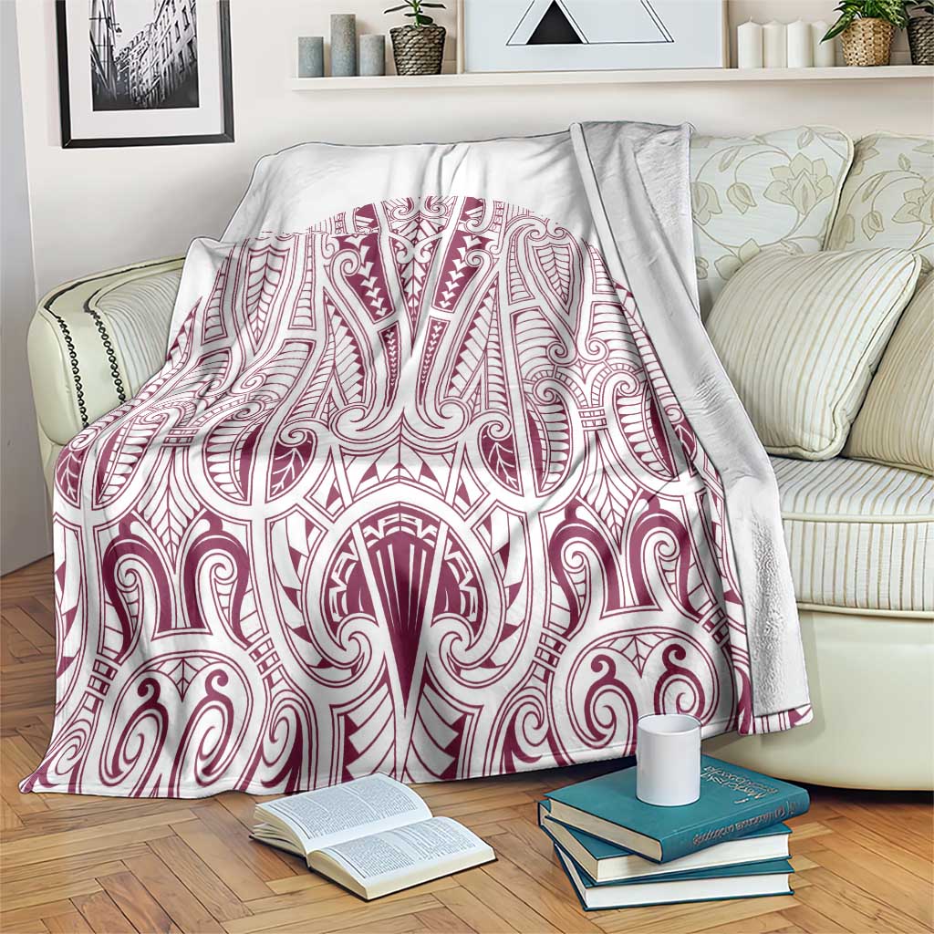 Queensland Maori Rugby Nga Hau e Wha Blanket White Motif LT9 White - Polynesian Pride