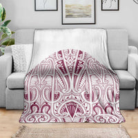 Queensland Maori Rugby Nga Hau e Wha Blanket White Motif LT9 - Polynesian Pride