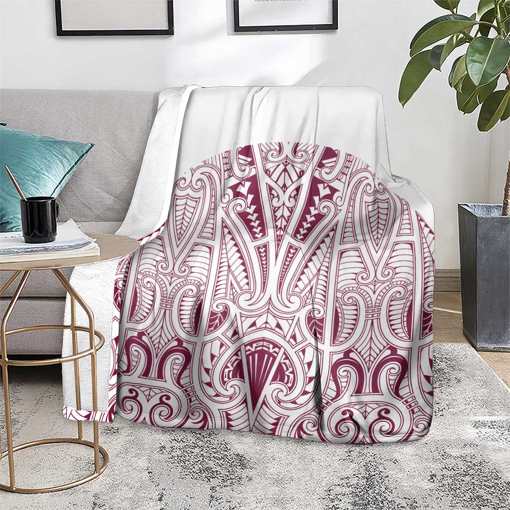 Queensland Maori Rugby Nga Hau e Wha Blanket White Motif LT9 - Polynesian Pride