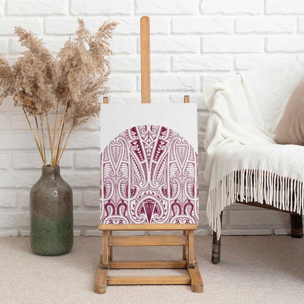 Queensland Maori Rugby Nga Hau e Wha Canvas Wall Art White Motif