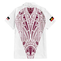 Queensland Maori Rugby Nga Hau e Wha Family Matching Puletasi and Hawaiian Shirt White Motif LT9 - Polynesian Pride