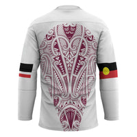 Queensland Maori Rugby Nga Hau e Wha Hockey Jersey White Motif LT9 - Polynesian Pride