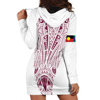 Queensland Maori Rugby Nga Hau e Wha Hoodie Dress White Motif LT9 - Polynesian Pride