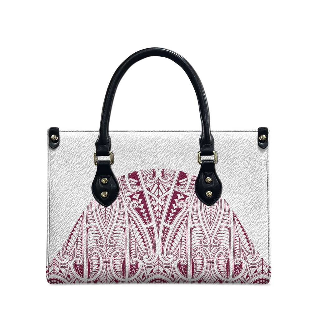 Queensland Maori Rugby Nga Hau e Wha Leather Bag White Motif - Polynesian Pride