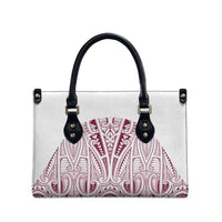 Queensland Maori Rugby Nga Hau e Wha Leather Bag White Motif - Polynesian Pride