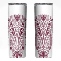Queensland Maori Rugby Nga Hau e Wha Skinny Tumbler White Motif LT9 White - Polynesian Pride