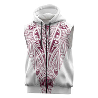 Queensland Maori Rugby Nga Hau e Wha Sleeveless Zip Hoodie White Motif - Polynesian Pride