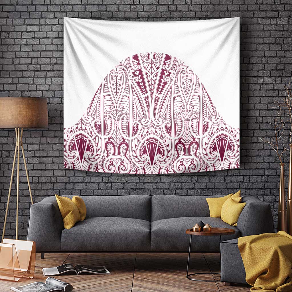 Queensland Maori Rugby Nga Hau e Wha Tapestry White Motif LT9 White - Polynesian Pride