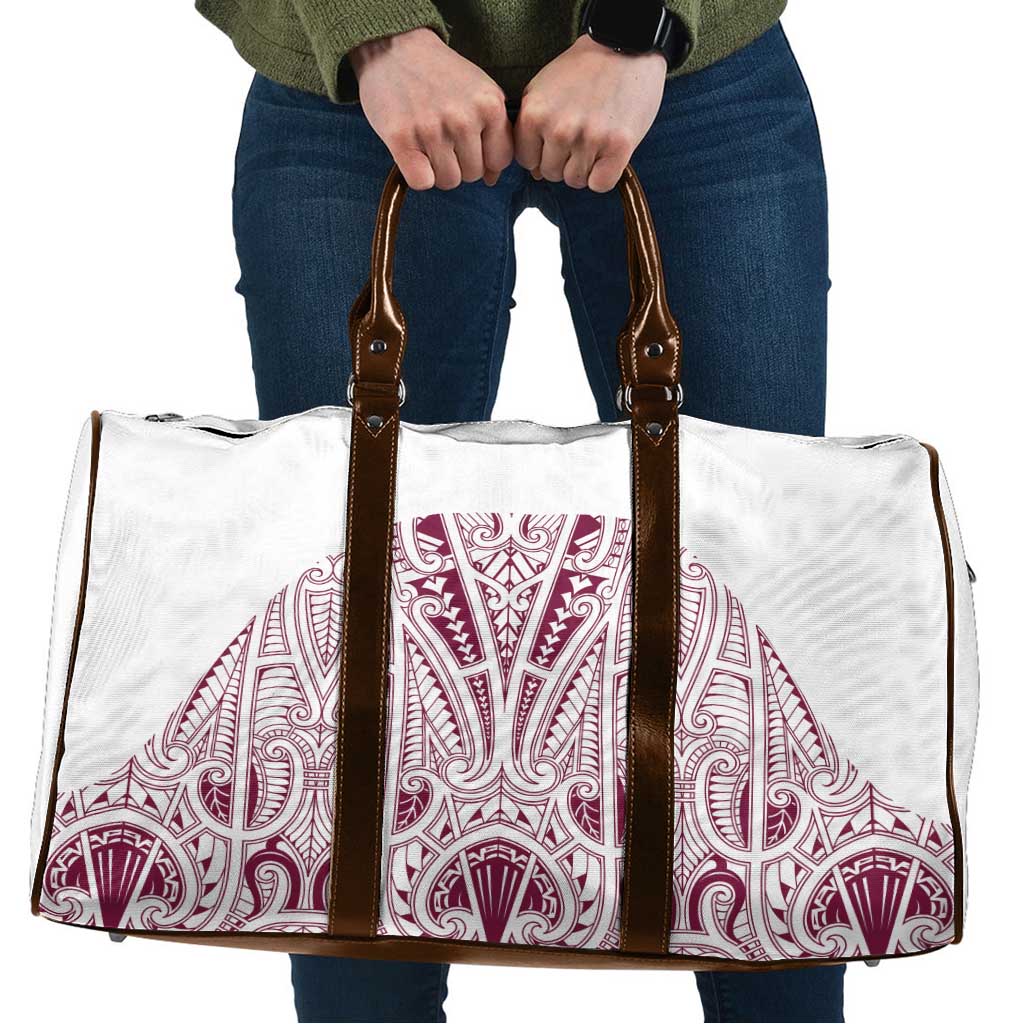 Queensland Maori Rugby Nga Hau e Wha Travel Bag White Motif - Polynesian Pride