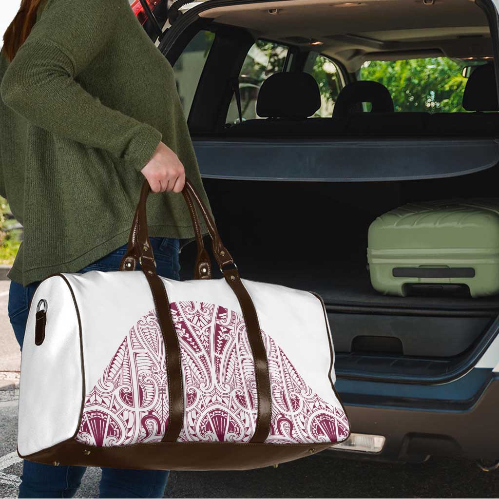 Queensland Maori Rugby Nga Hau e Wha Travel Bag White Motif - Polynesian Pride